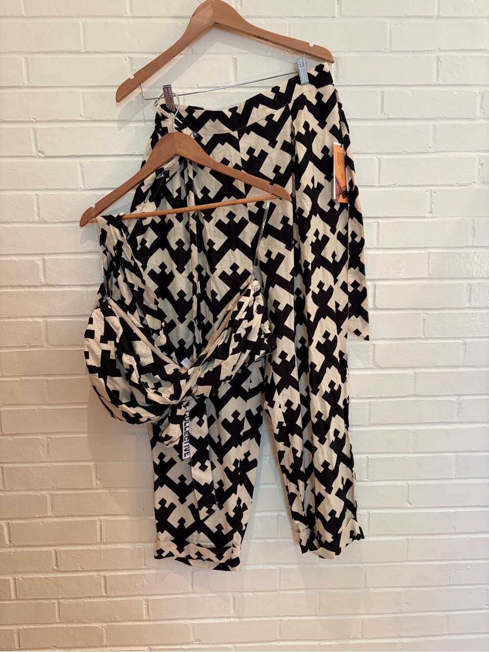 Future Collective Geo Print Halter Crop Top and Pants Set - Picture 5 of 8
